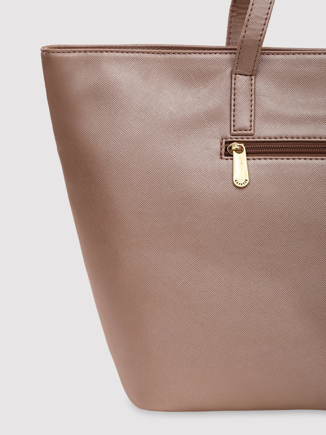 Caprese Rimona Medium Metallic Blush Tote Bag