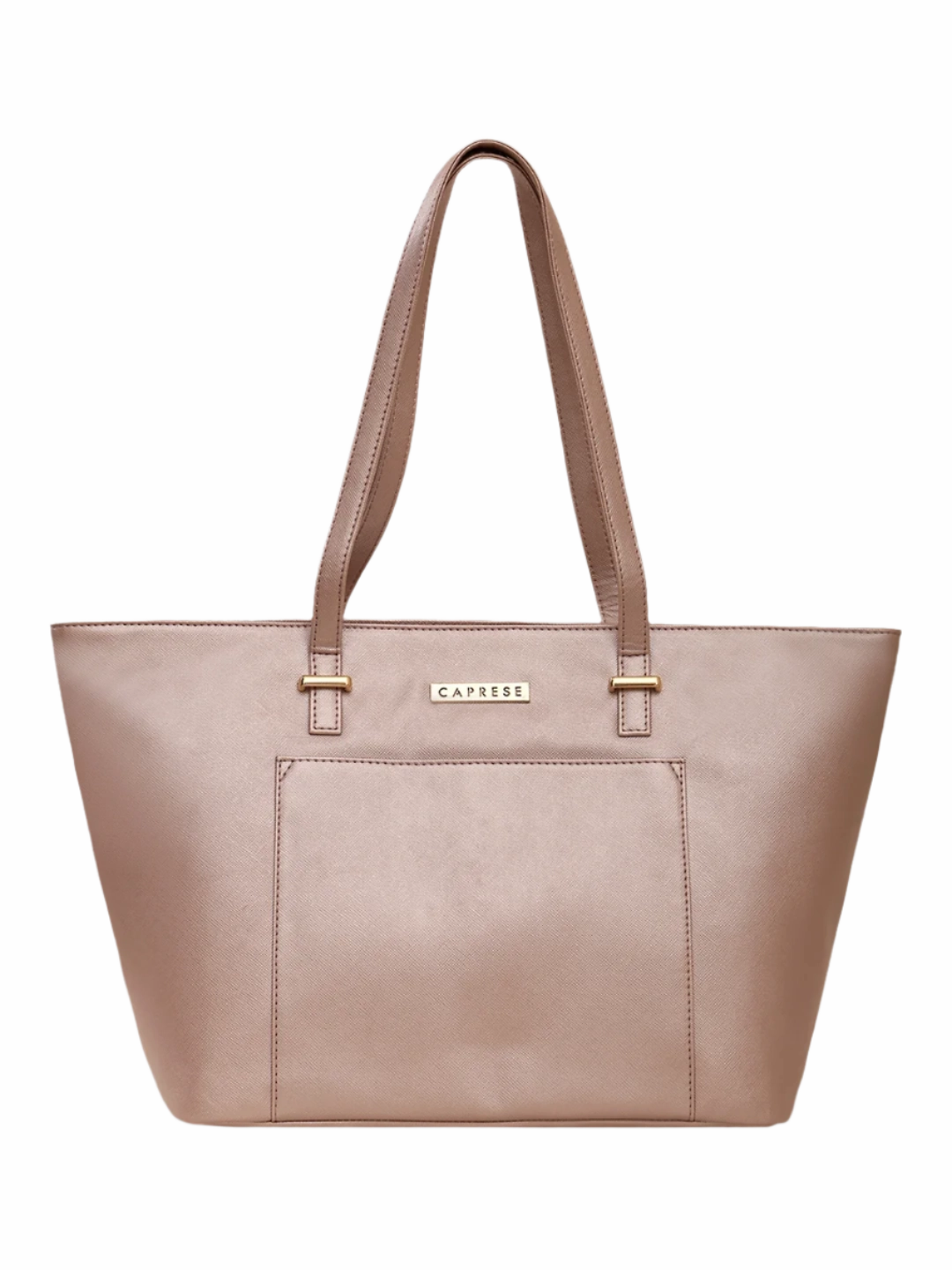 Caprese Rimona Medium Metallic Blush Tote Bag
