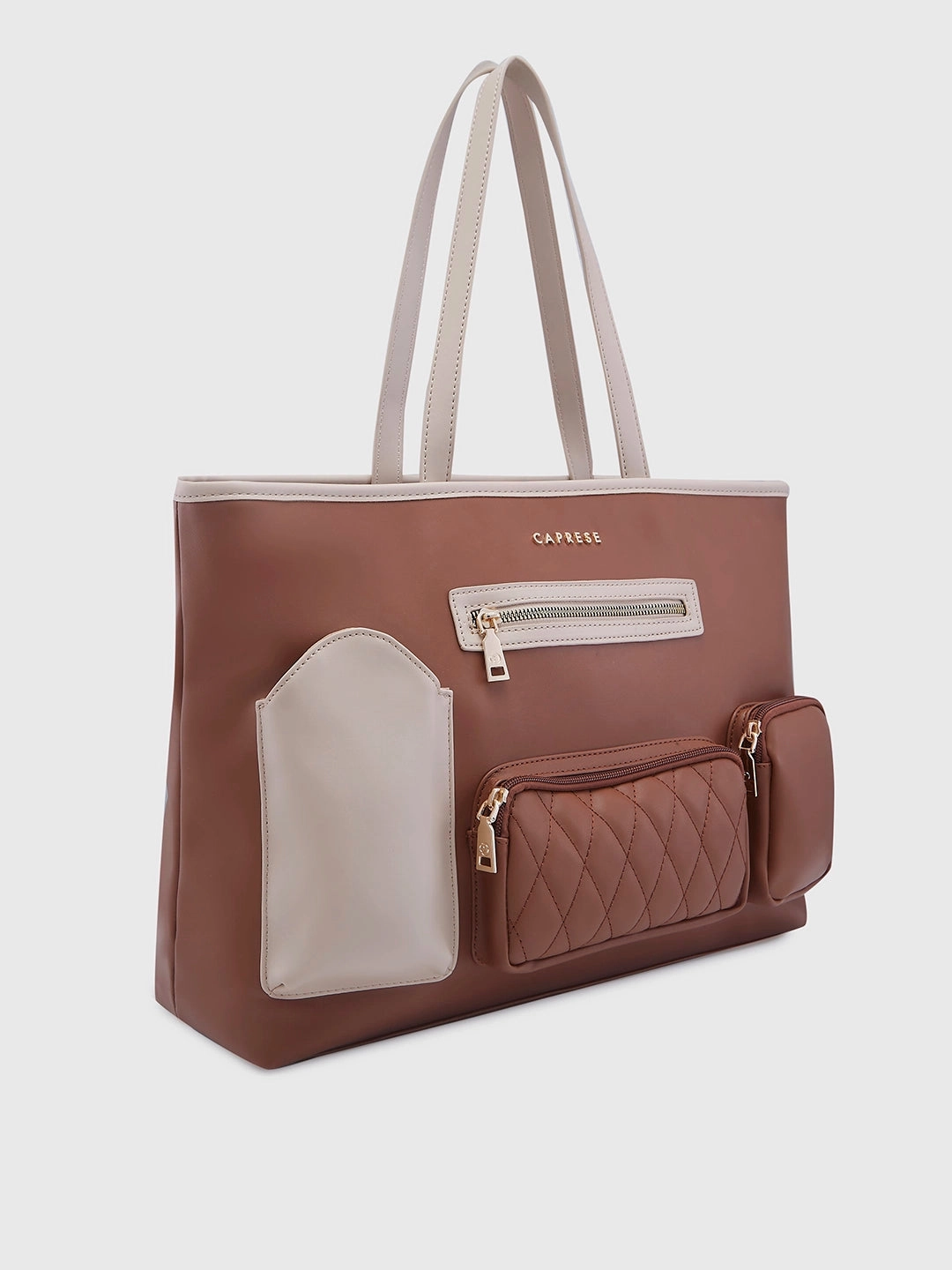 Caprese Roberta Large Brown Tote Bag
