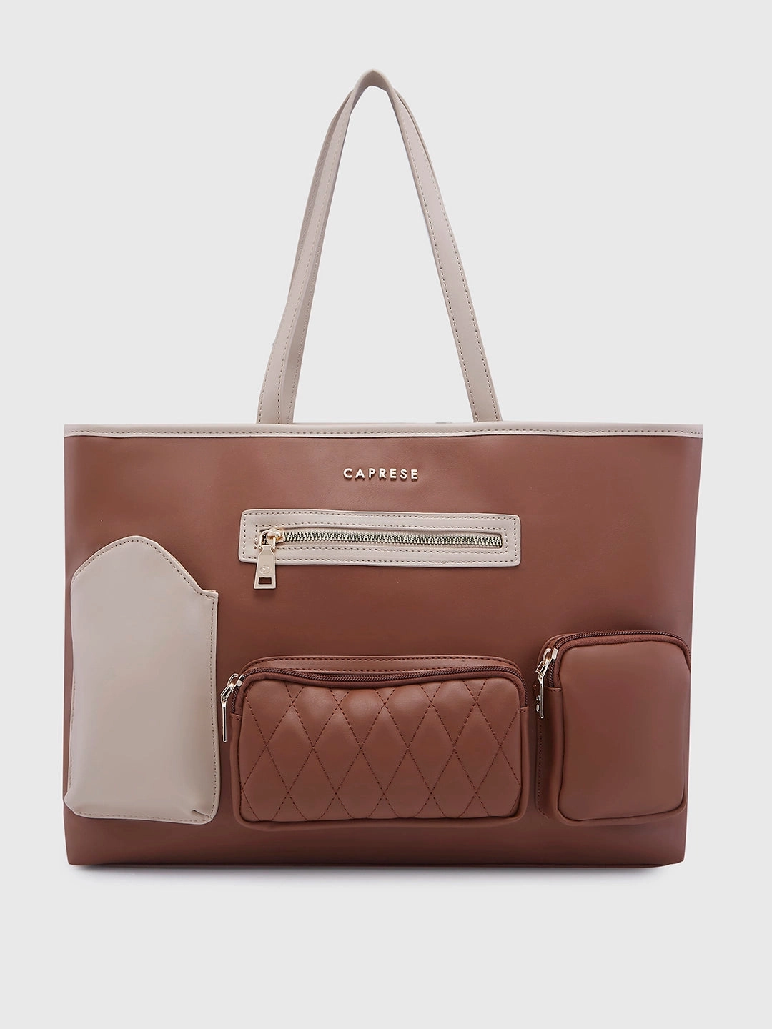 Caprese Roberta Large Brown Tote Bag