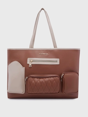 Caprese Roberta Large Brown Tote Bag