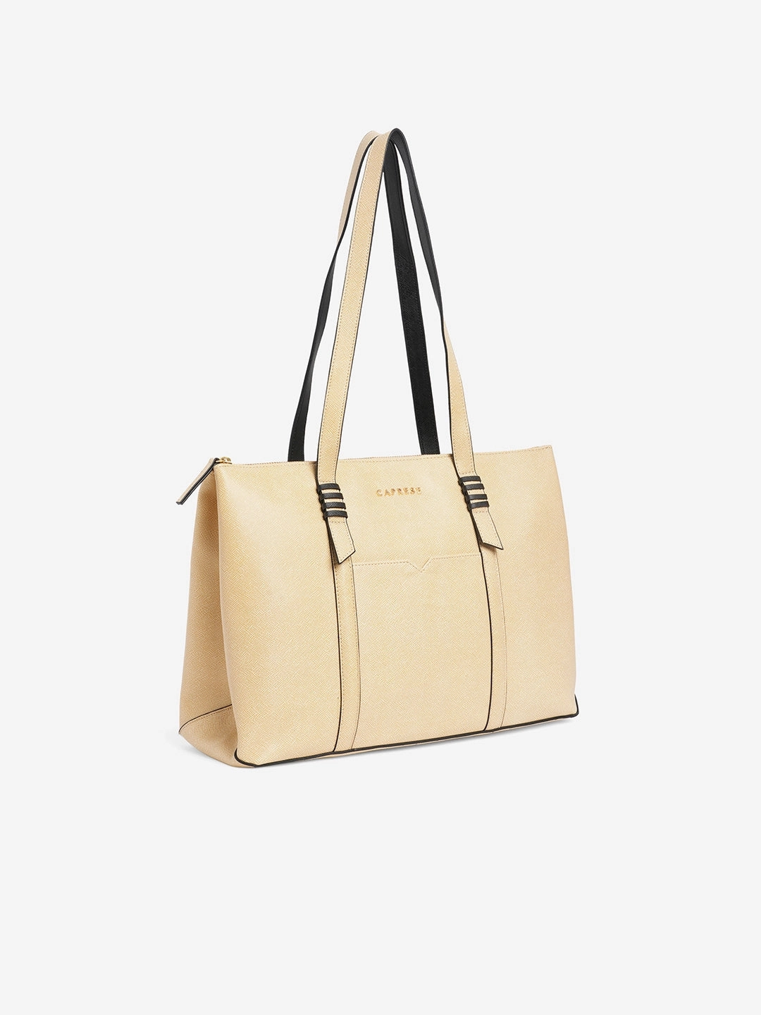 Caprese Roma Large Beige Tote Bag