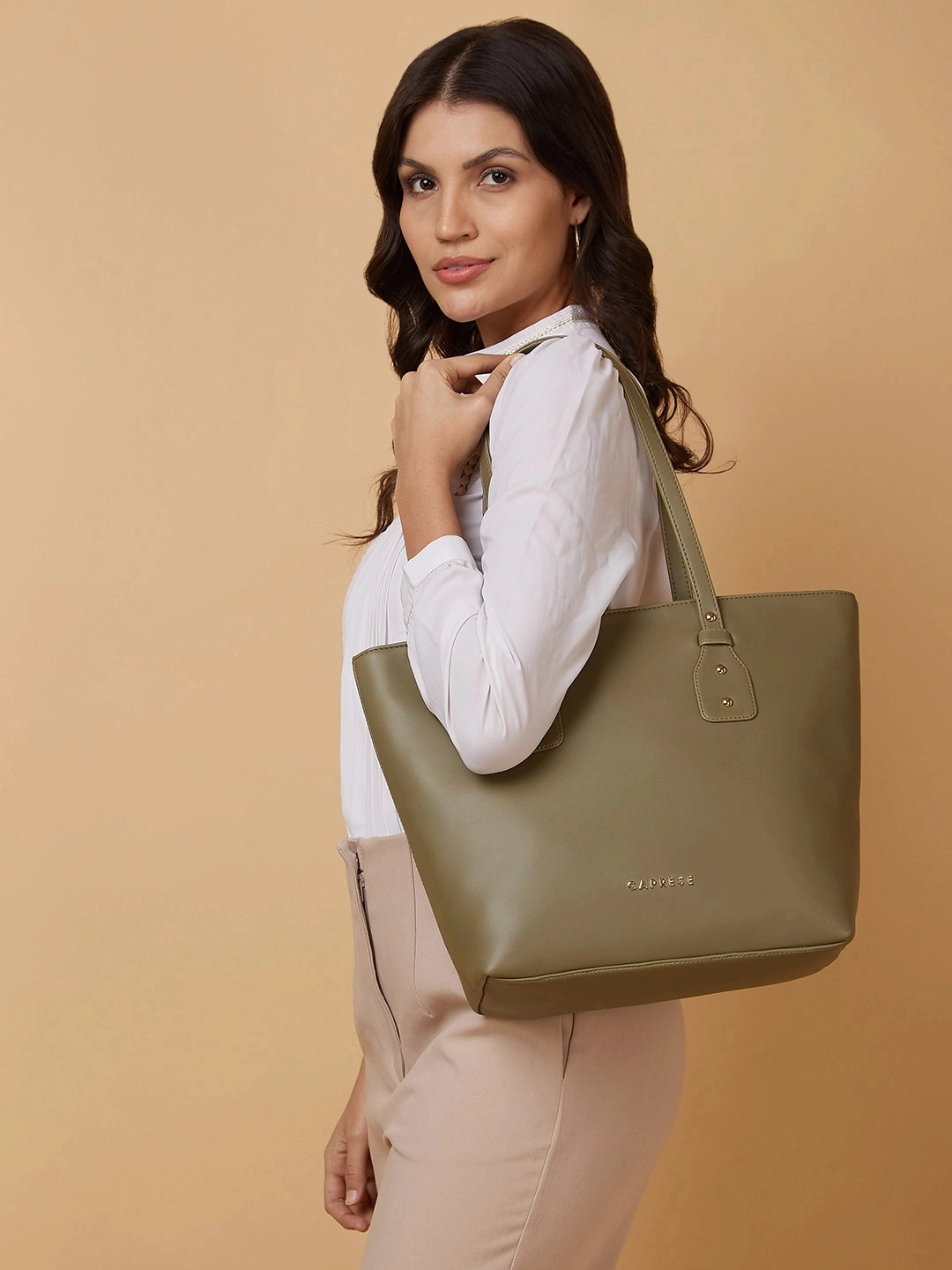 Caprese Salvo Medium Green Tote Bag