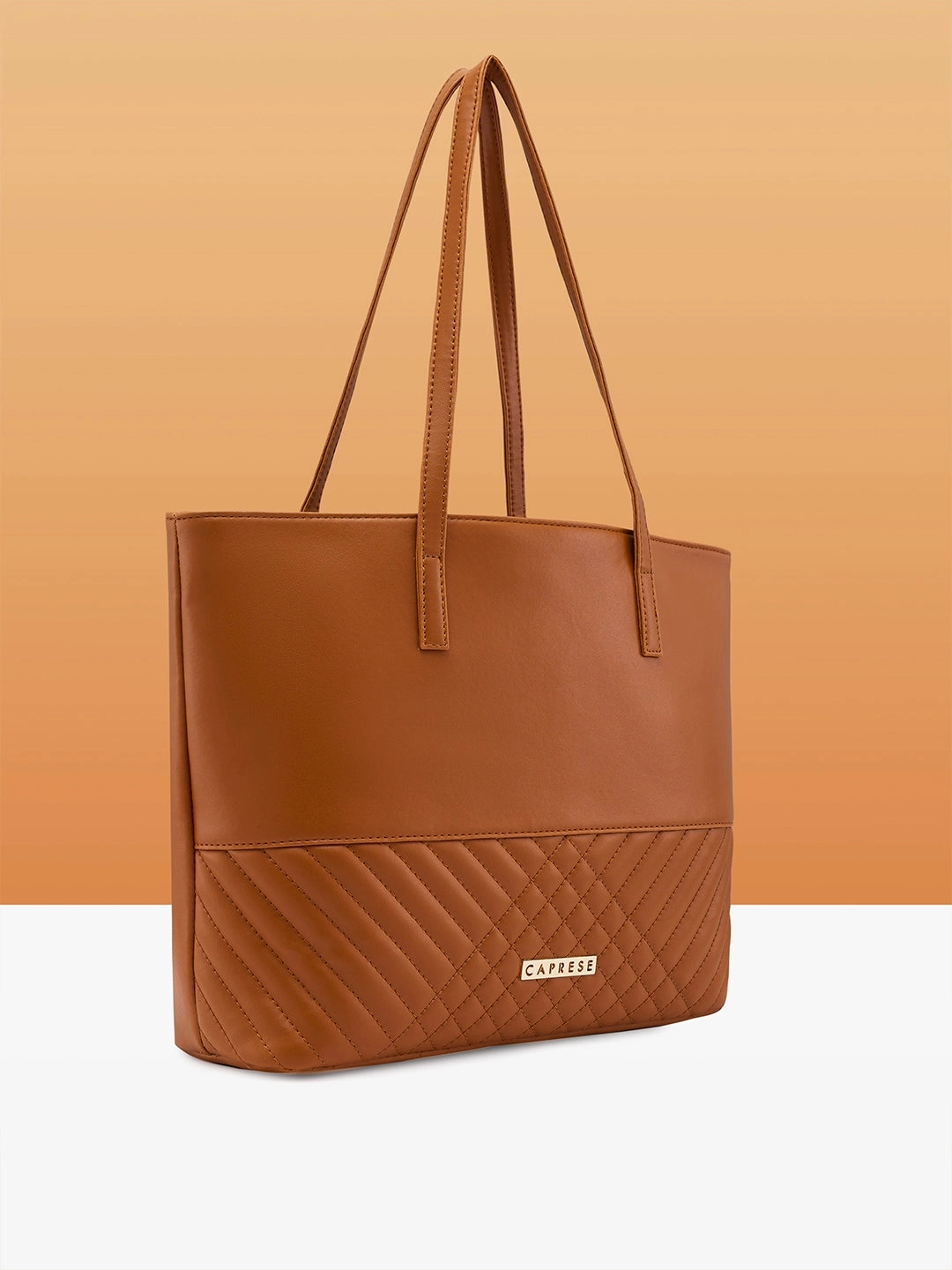 Caprese Serene Medium Tan Tote Bag