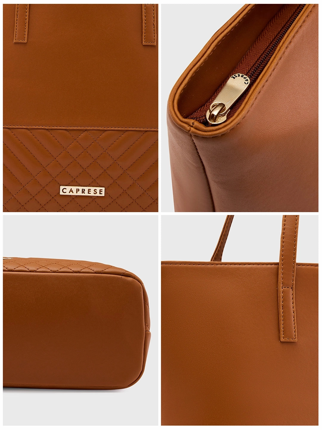 Caprese Serene Medium Tan Tote Bag