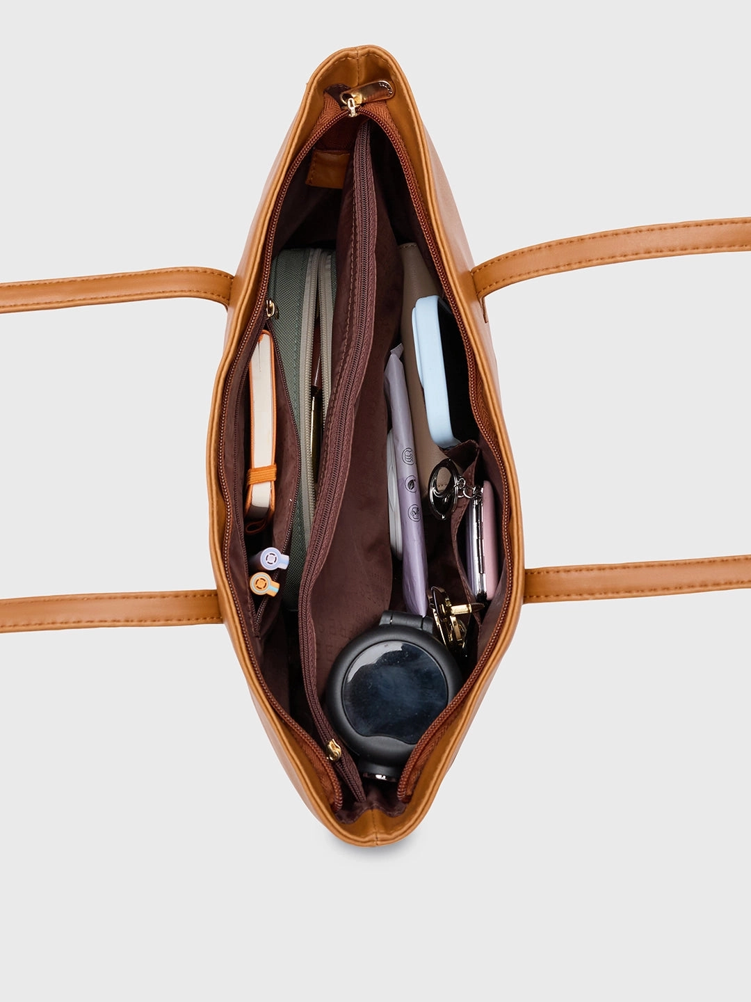 Caprese Serene Medium Tan Tote Bag
