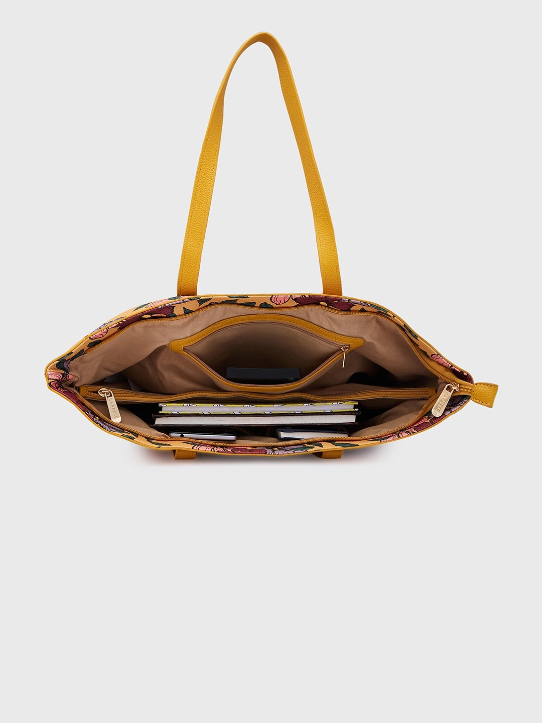 Caprese Vanessa Large Yellow Tote Bag