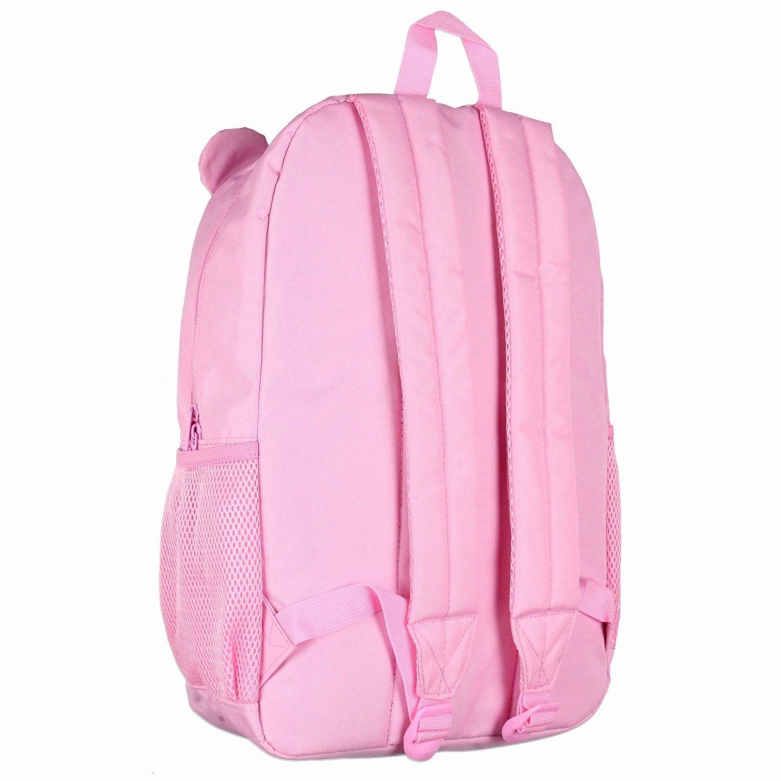 Care Bears Backpack Cheer Bear Embroidered Face Rainbow Belly Badge Design with 3D Ears Laptop School Travel Backpack - One Size