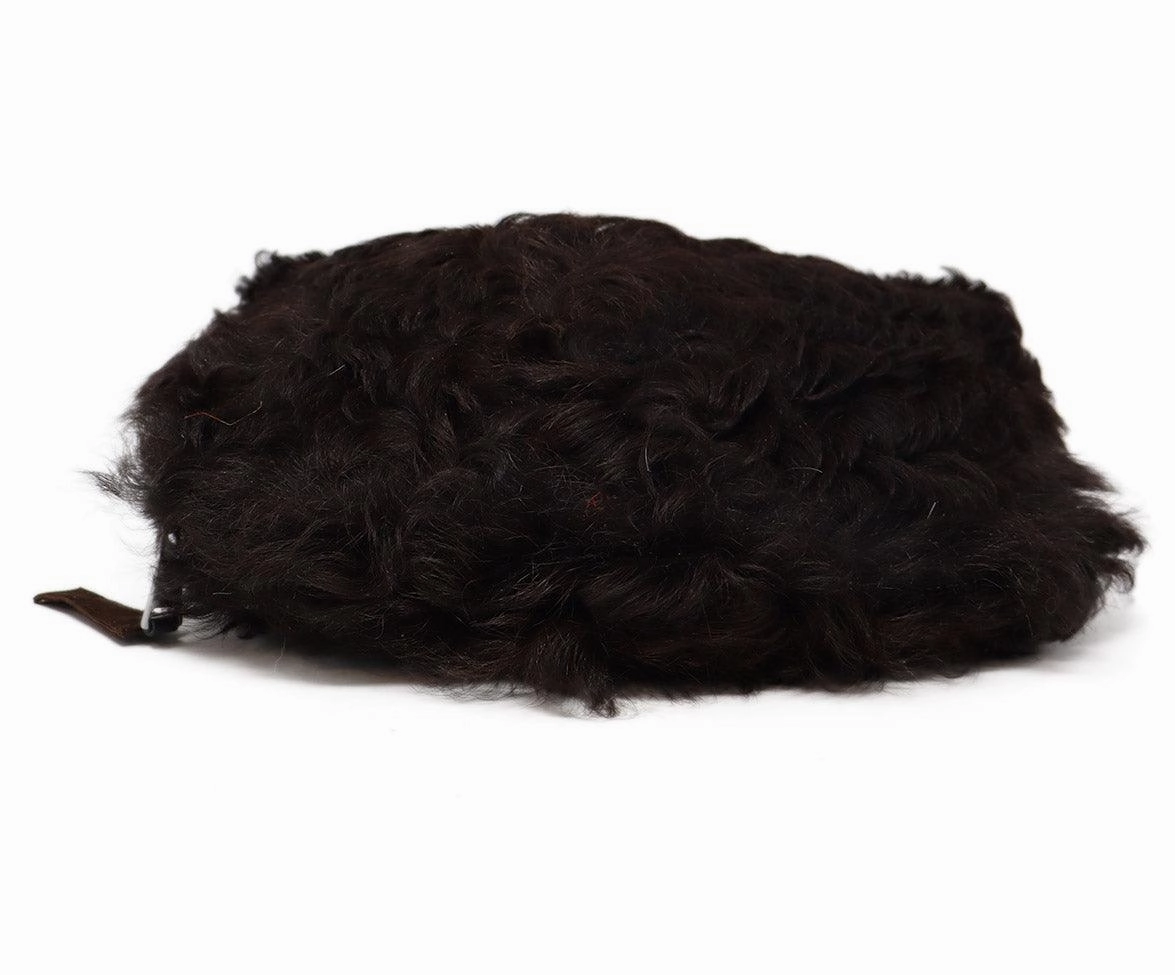 Carlo Tivioli Brown Fur Shearling Clutch
