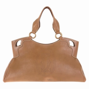Cartier Leather Handbag Shoulder Bag (Pre-Owned)