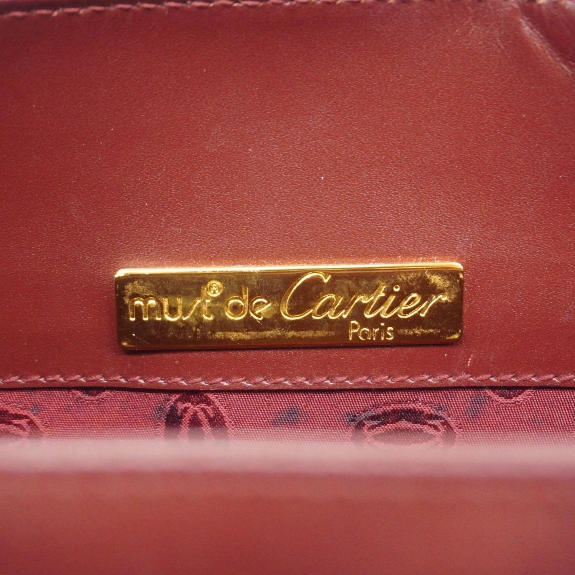 Cartier Leather Shoulder Bag (Pre-Owned)