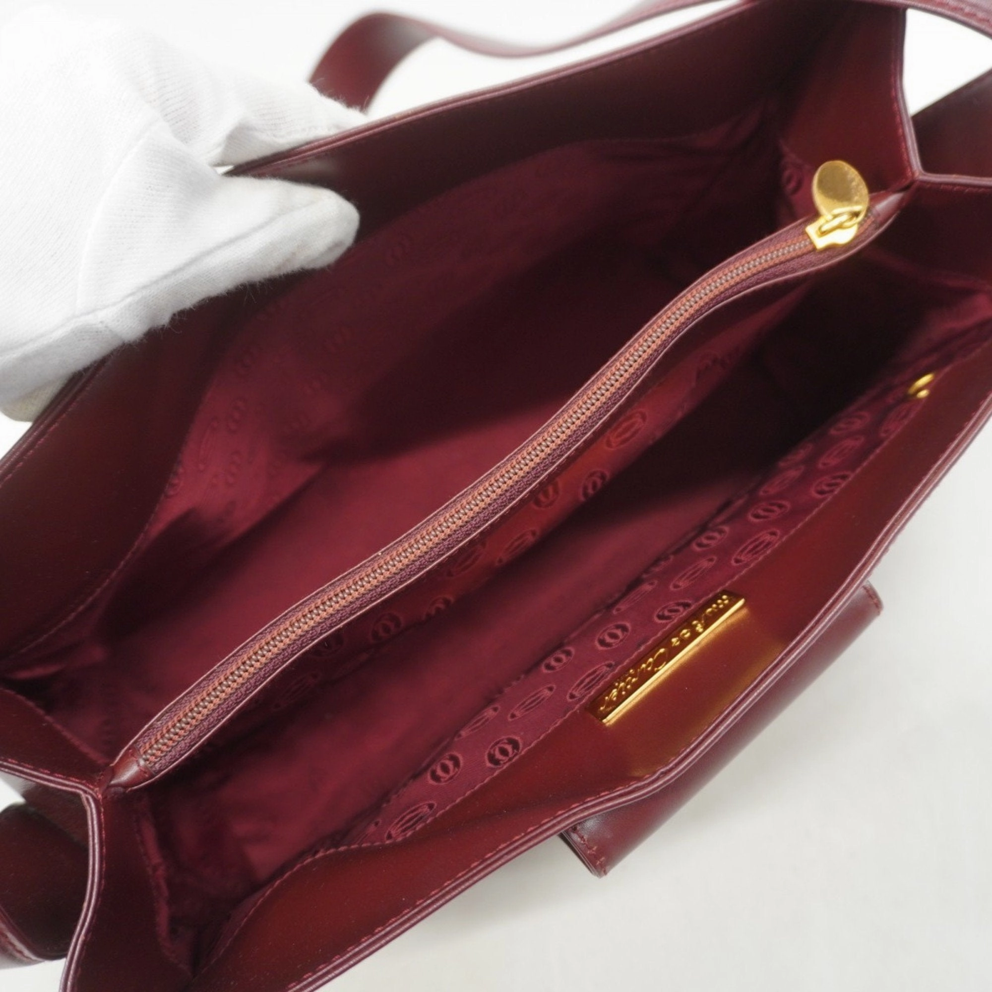 Cartier Leather Shoulder Bag (Pre-Owned)