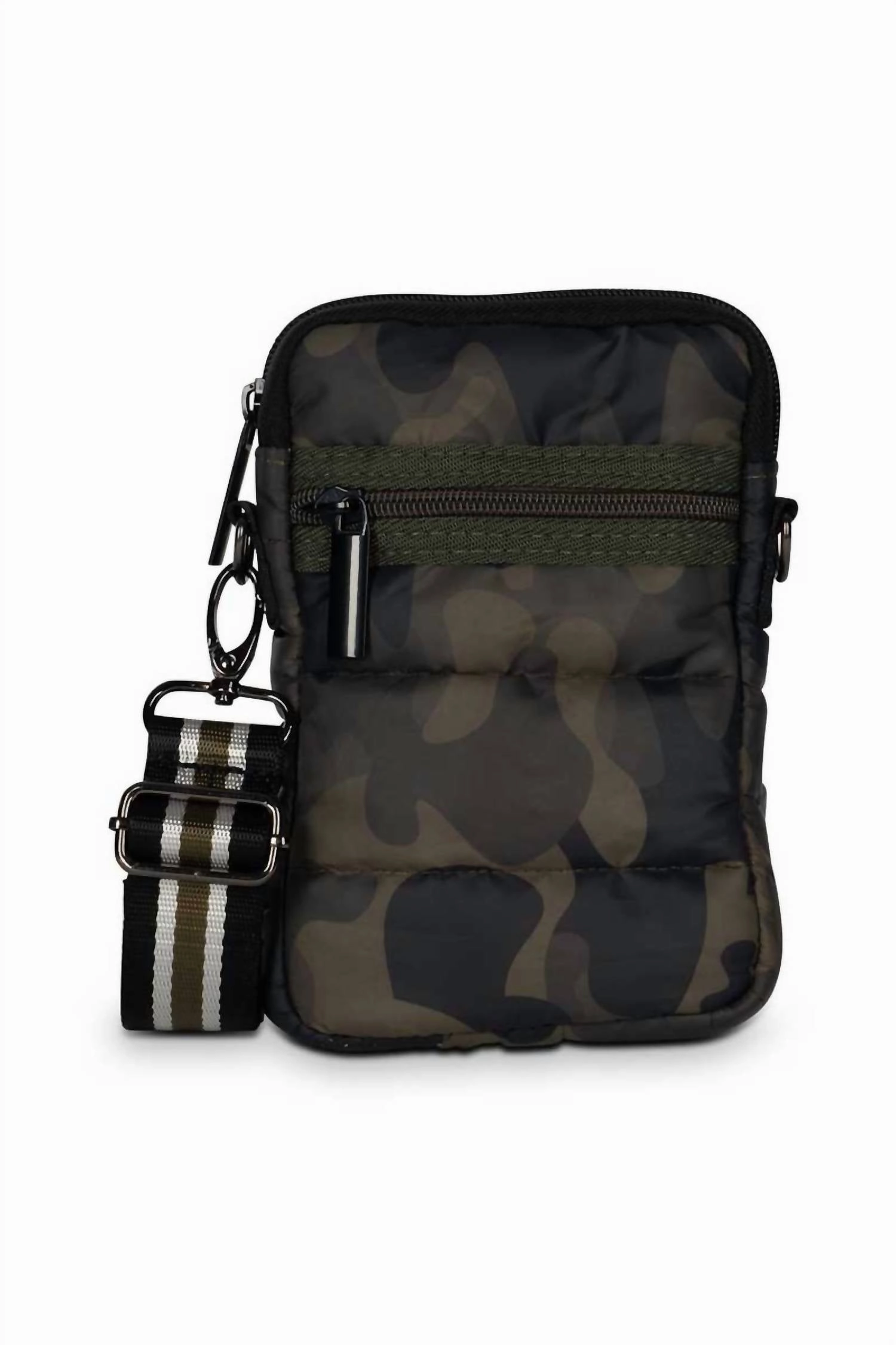 Casey Puffer Sarg Phone Carry Crossbody Bag In Camo/black