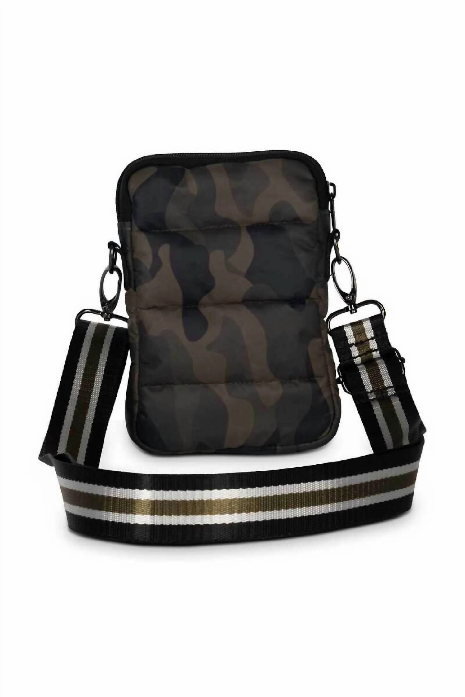 Casey Puffer Sarg Phone Carry Crossbody Bag In Camo/black