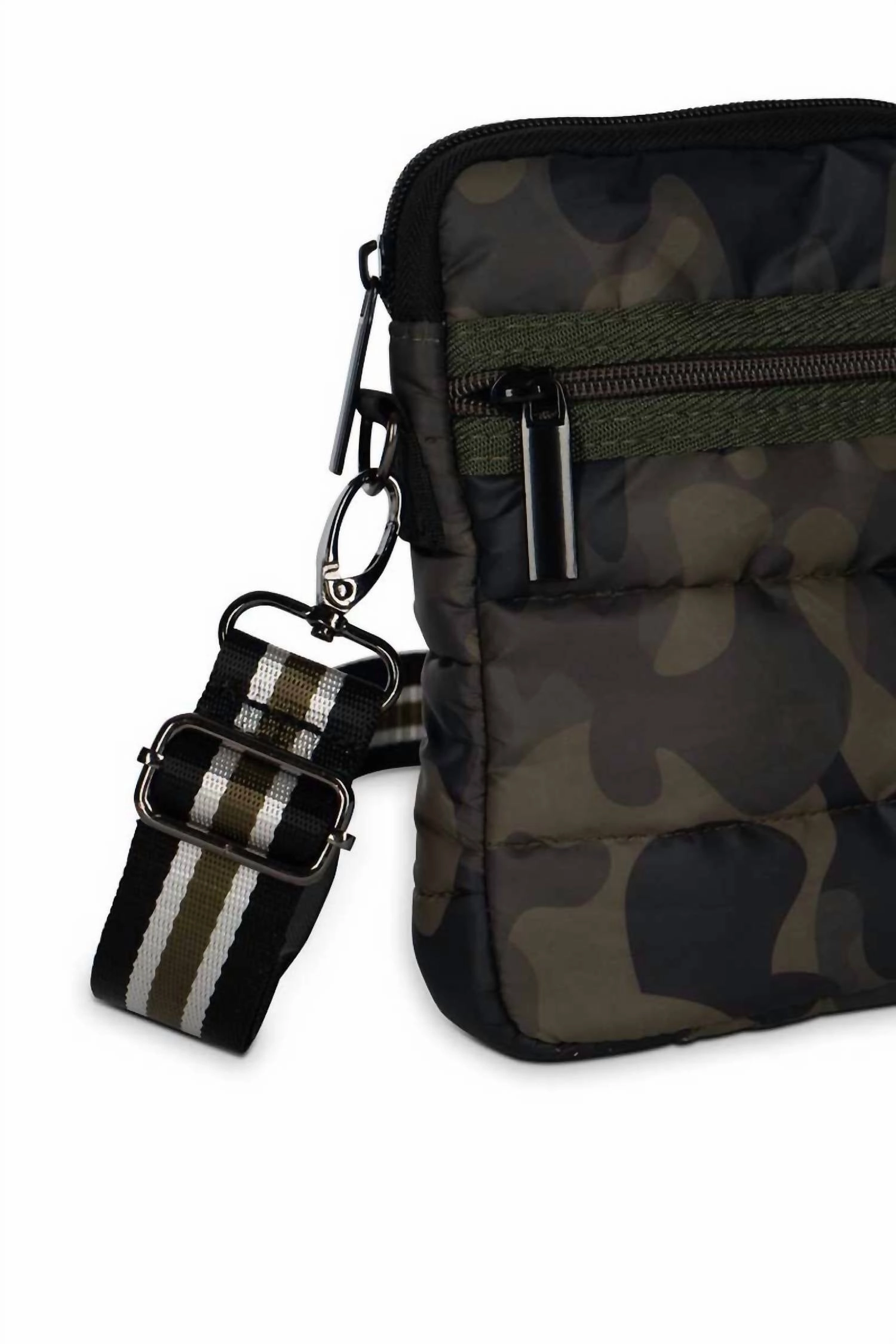 Casey Puffer Sarg Phone Carry Crossbody Bag In Camo/black