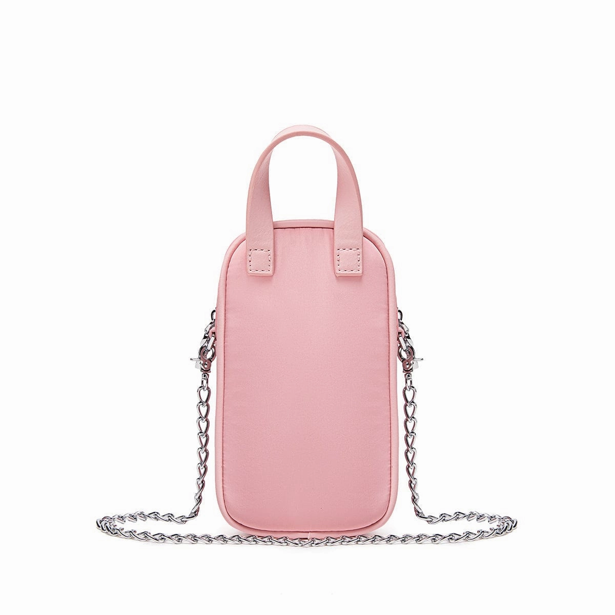 Cassandra Vegan Leather Phone Crossbody | Light Pink Nylon