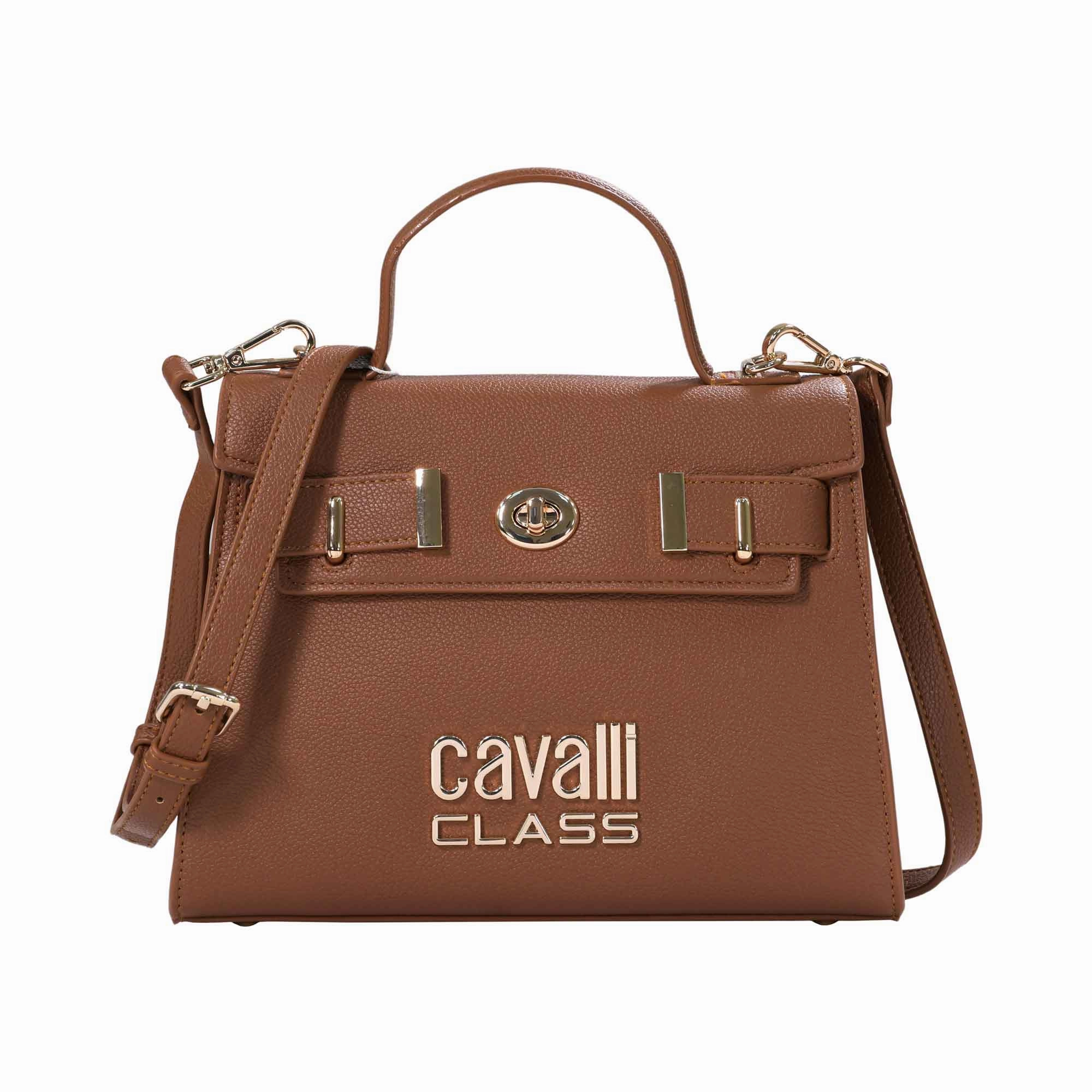 Cavalli Class Women's Brown Top Handle Handbag