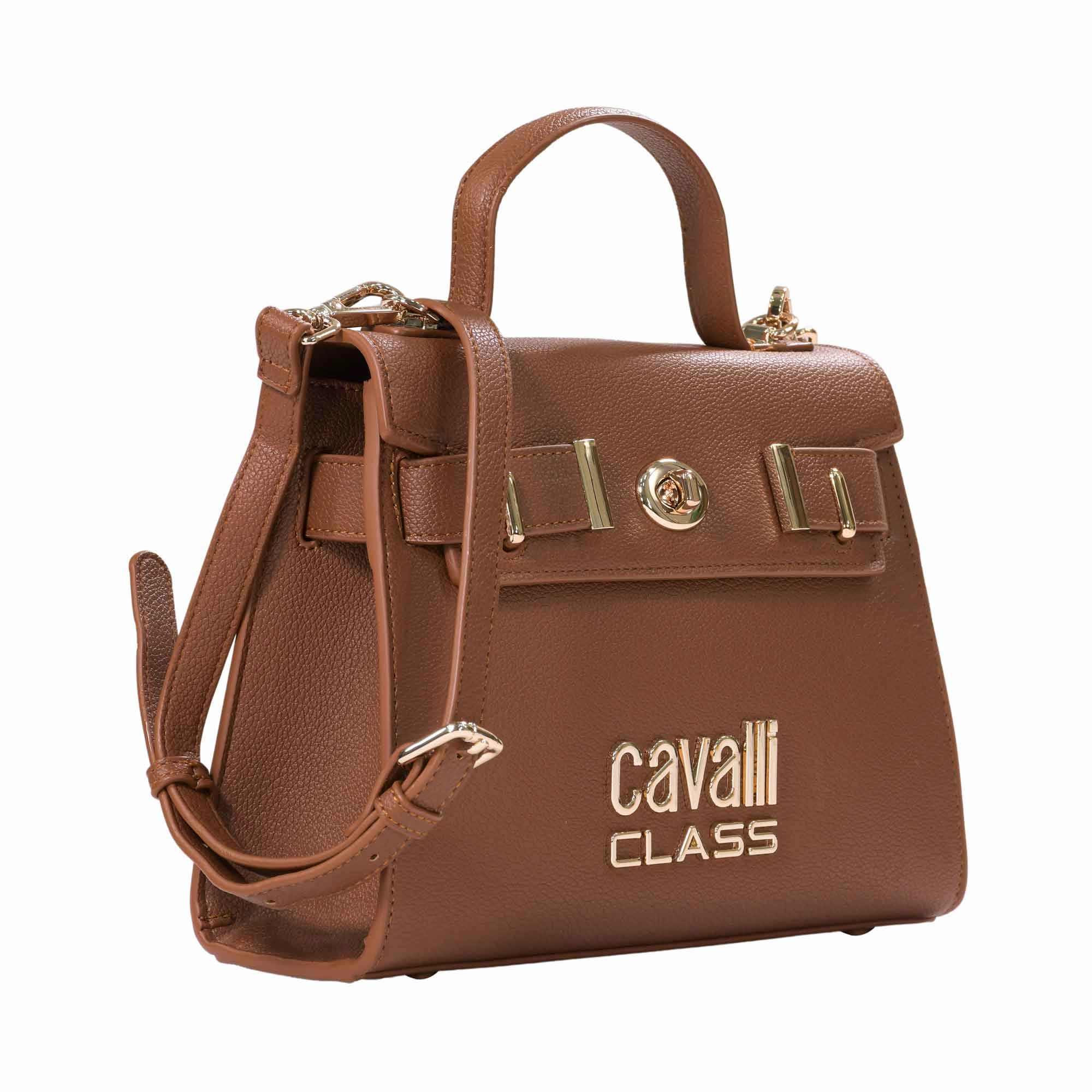 Cavalli Class Women's Brown Top Handle Handbag