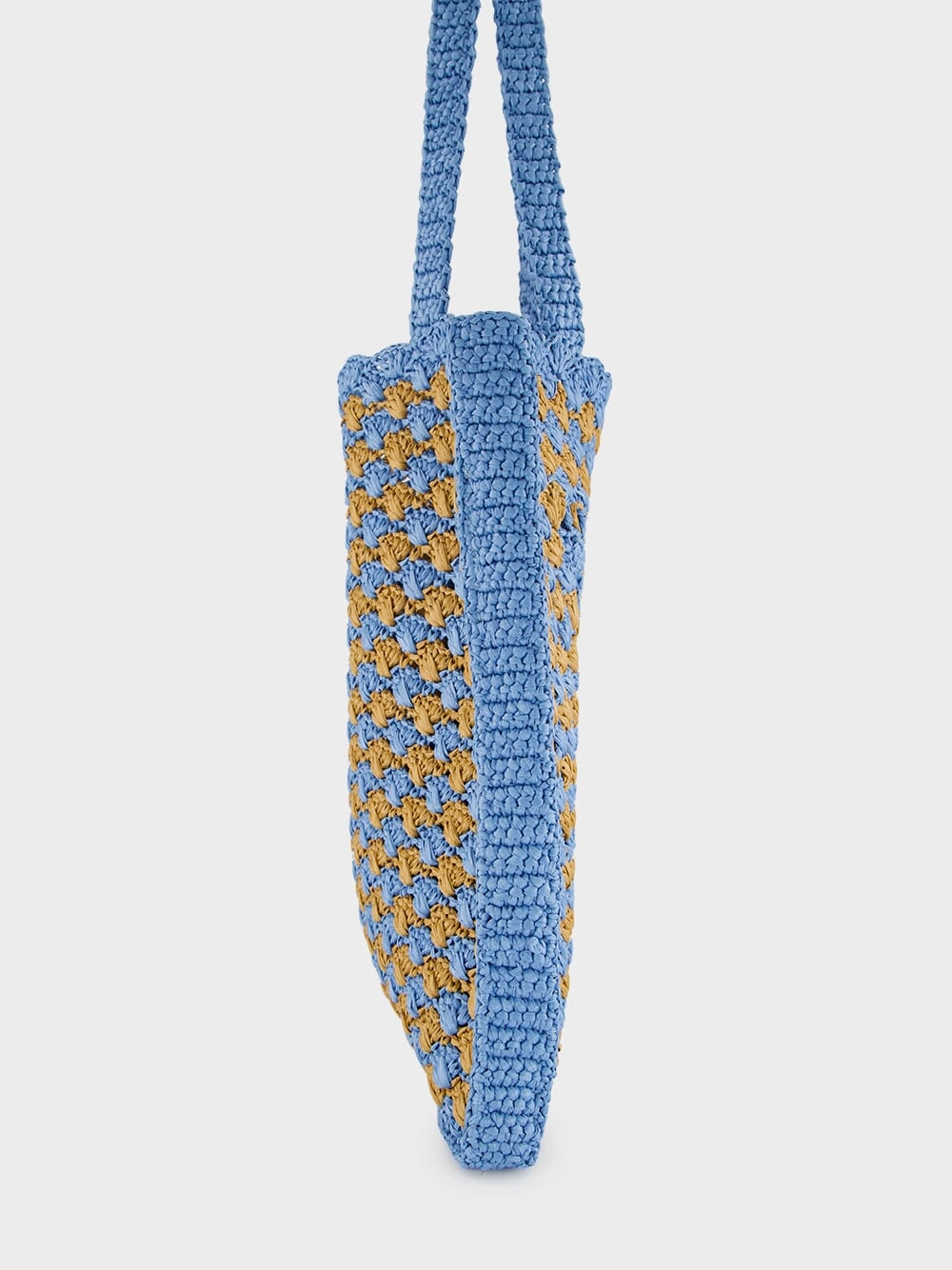 Celeste and Caramel Crochet Tote Bag