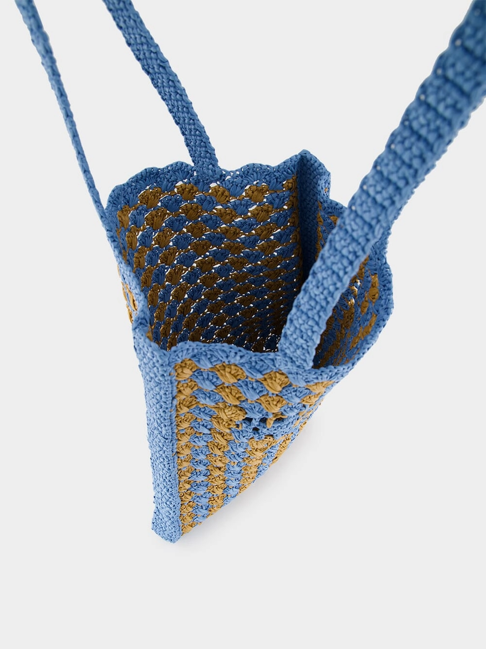 Celeste and Caramel Crochet Tote Bag
