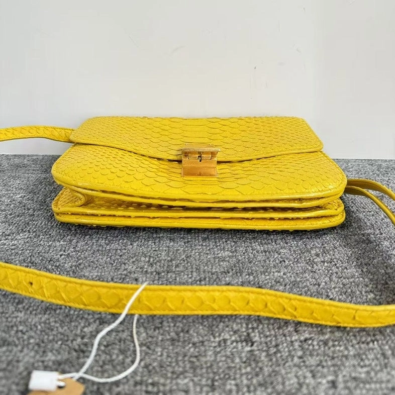 Celine Box Bag Yellow Shoulder Bag