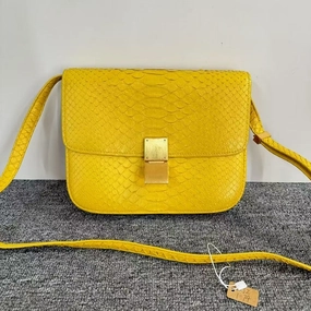 Celine Box Bag Yellow Shoulder Bag