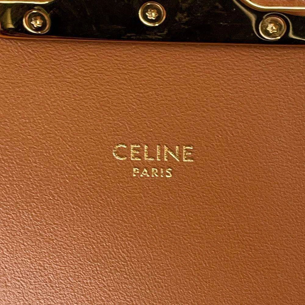 CELINE Teen Triomphe Shoulder Bag Brown191242BZ4.04LU Leather Size Medium