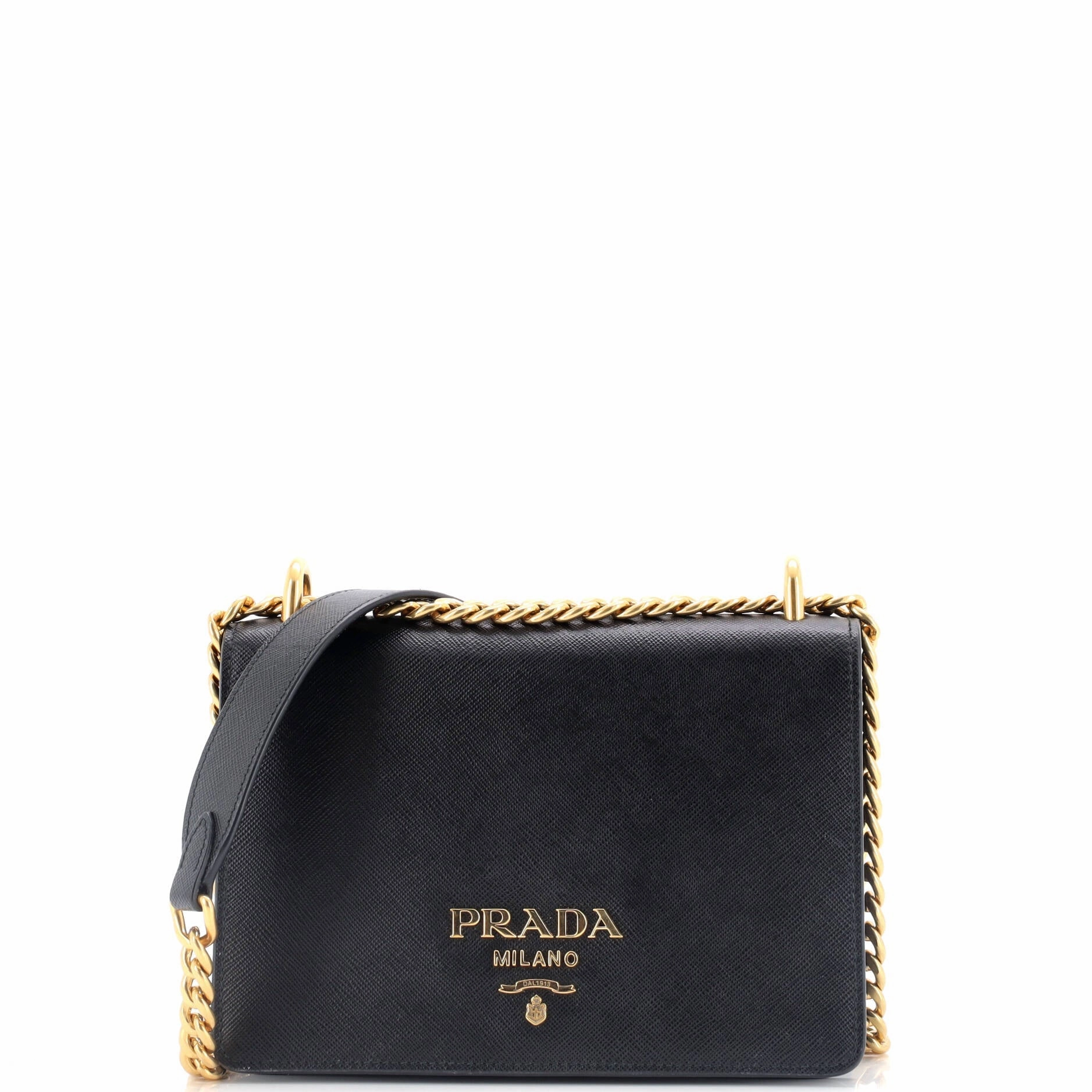 Chain Flap Bag Saffiano Leather Small