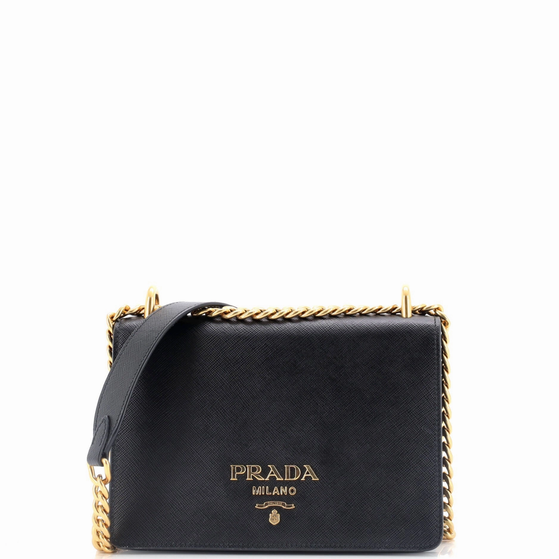 Chain Flap Bag Saffiano Leather Small