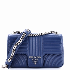 Chain Flap Shoulder Bag Diagramme Quilted Leather Medium