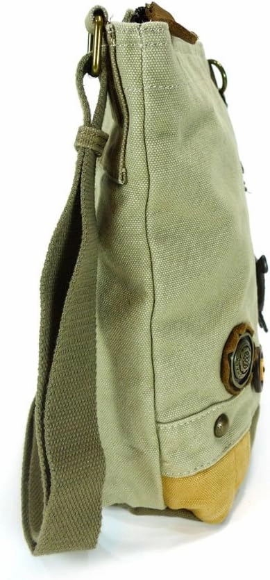 Chala Patch Crossbody, Washed Canvas Handbag, Zipper Top , Animal Prints