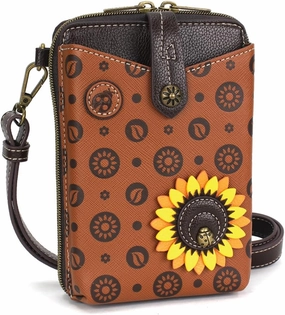 CHALA Snap Crossbody RFID Protected Women Faux Leather Cellphone Purse with Adjustable Crossbody Strap