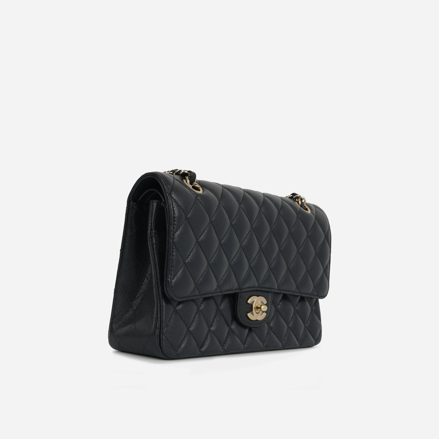 Chanel - Medium Classic Flap - Midnight Blue Quilted Caviar CGHW - 2018 - Pre-Loved