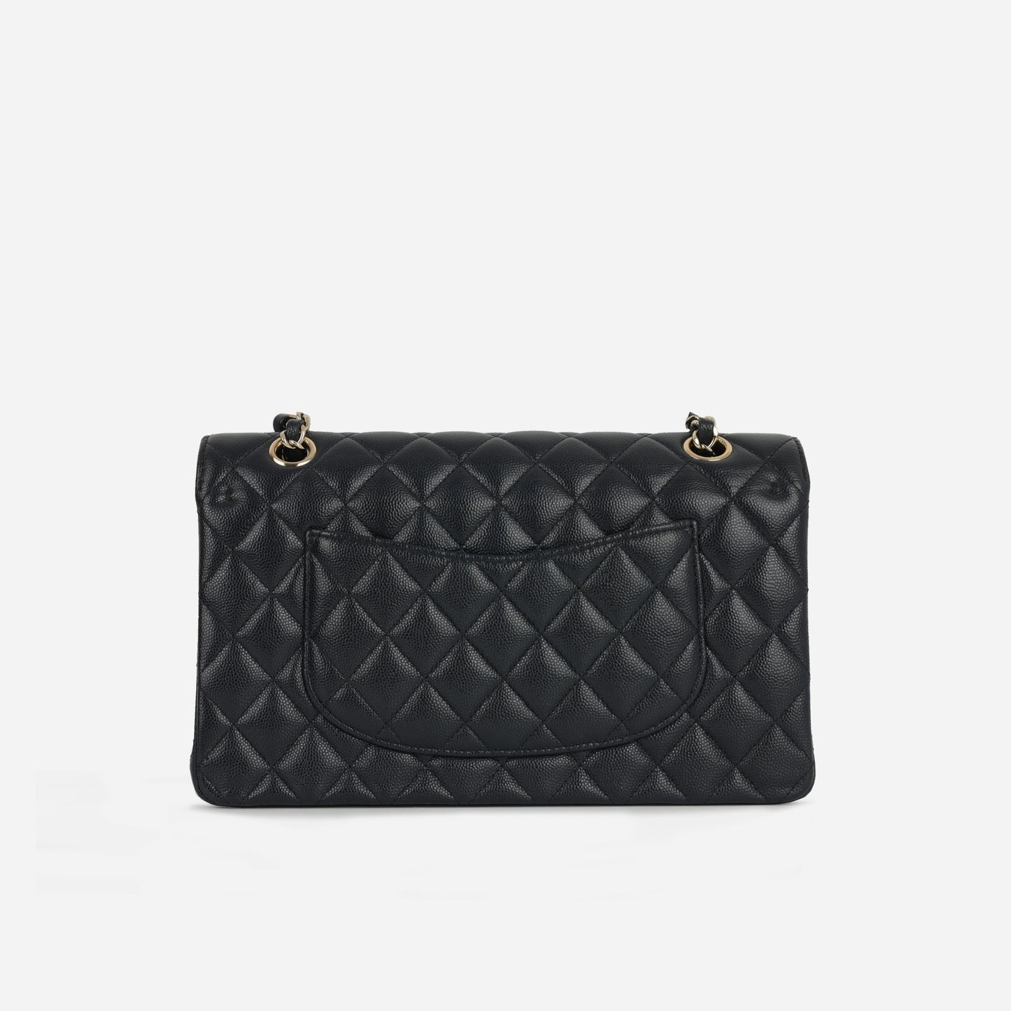 Chanel - Medium Classic Flap - Midnight Blue Quilted Caviar CGHW - 2018 - Pre-Loved