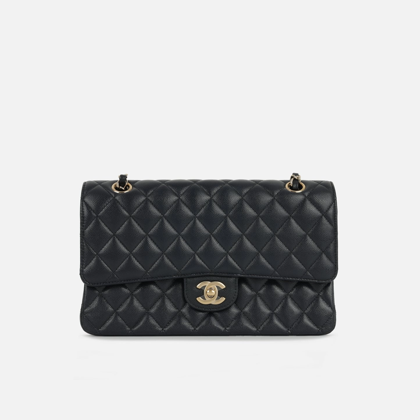 Chanel - Medium Classic Flap - Midnight Blue Quilted Caviar CGHW - 2018 - Pre-Loved