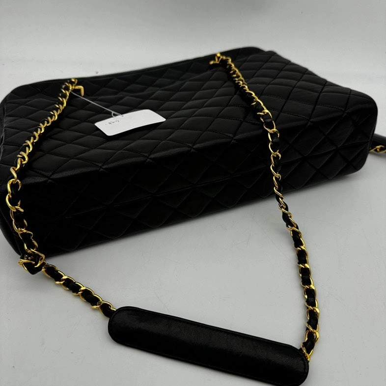 Chanel Black Quilted Leather Shoulder Bag Medium