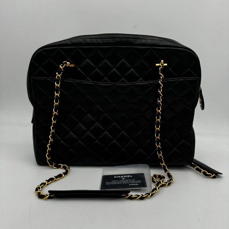 Chanel Black Quilted Leather Shoulder Bag Medium