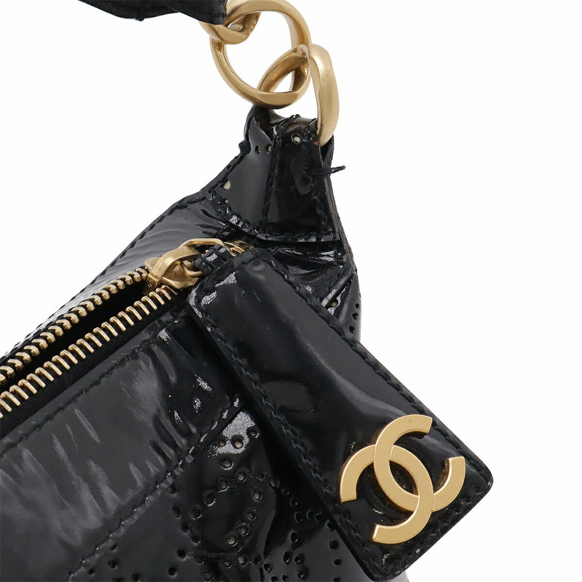 Chanel Camellia Patent Leather Shoulder Bag