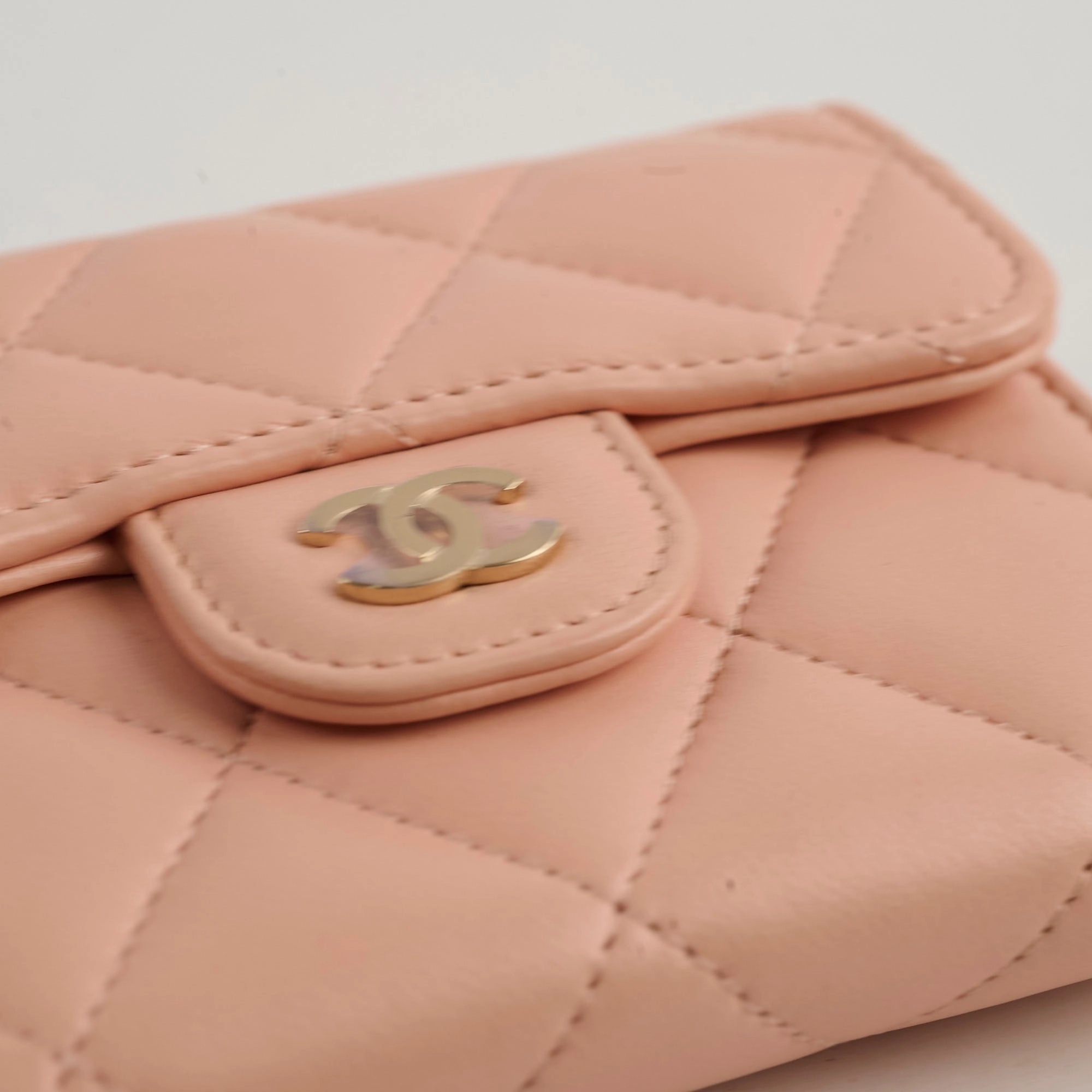 Chanel Card Holder On Chain Nude 31 Series
