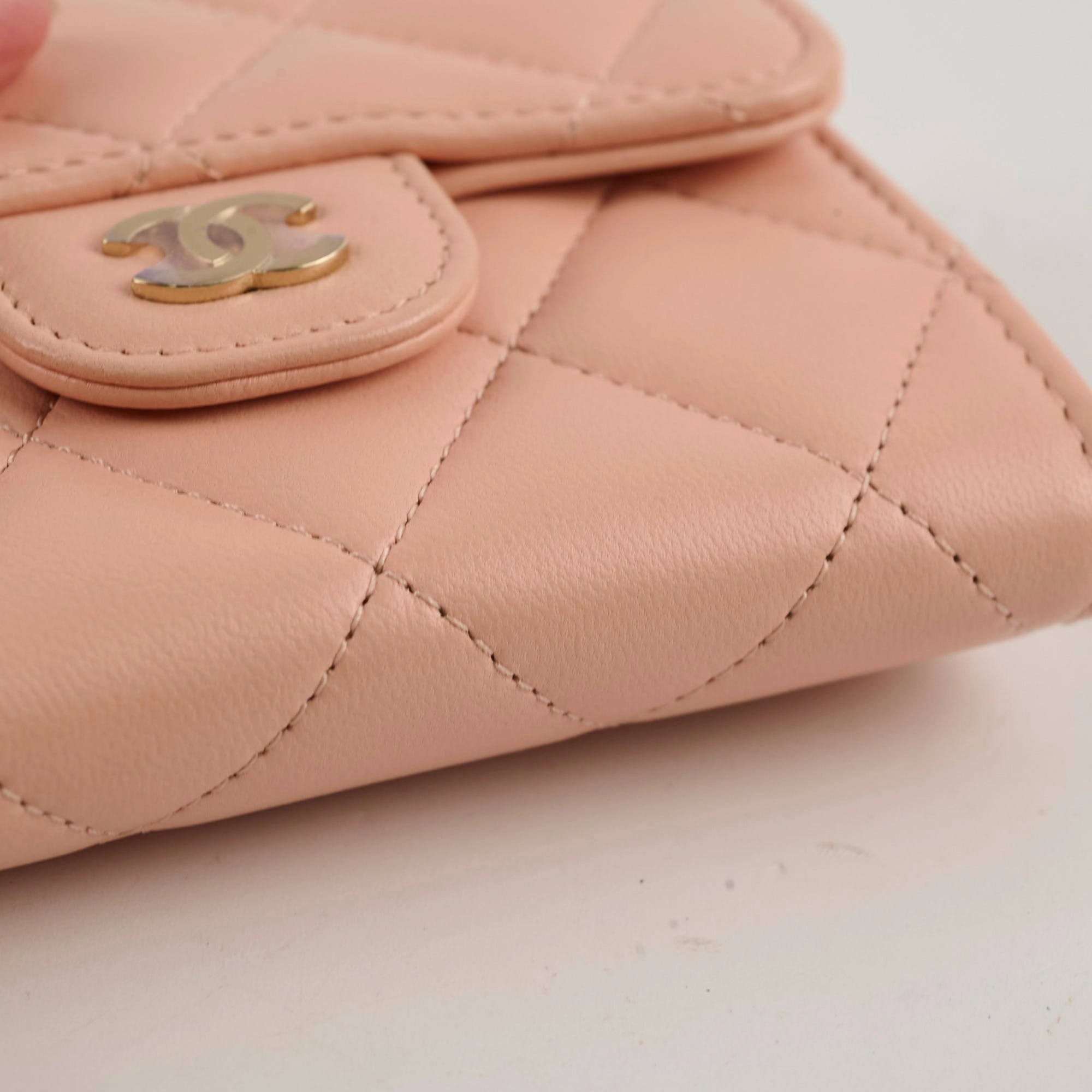 Chanel Card Holder On Chain Nude 31 Series
