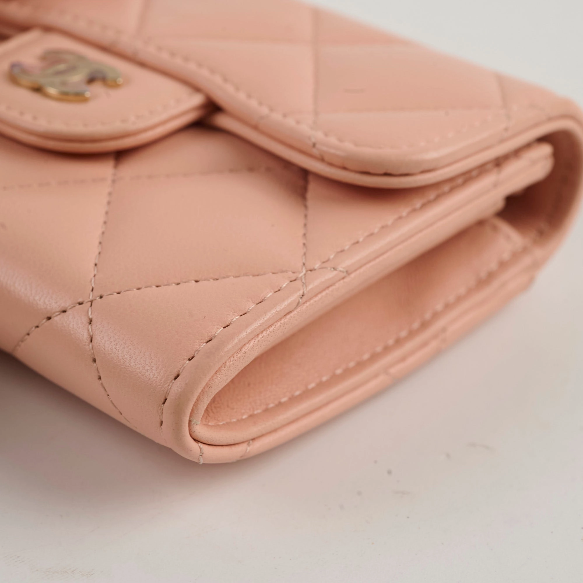 Chanel Card Holder On Chain Nude 31 Series
