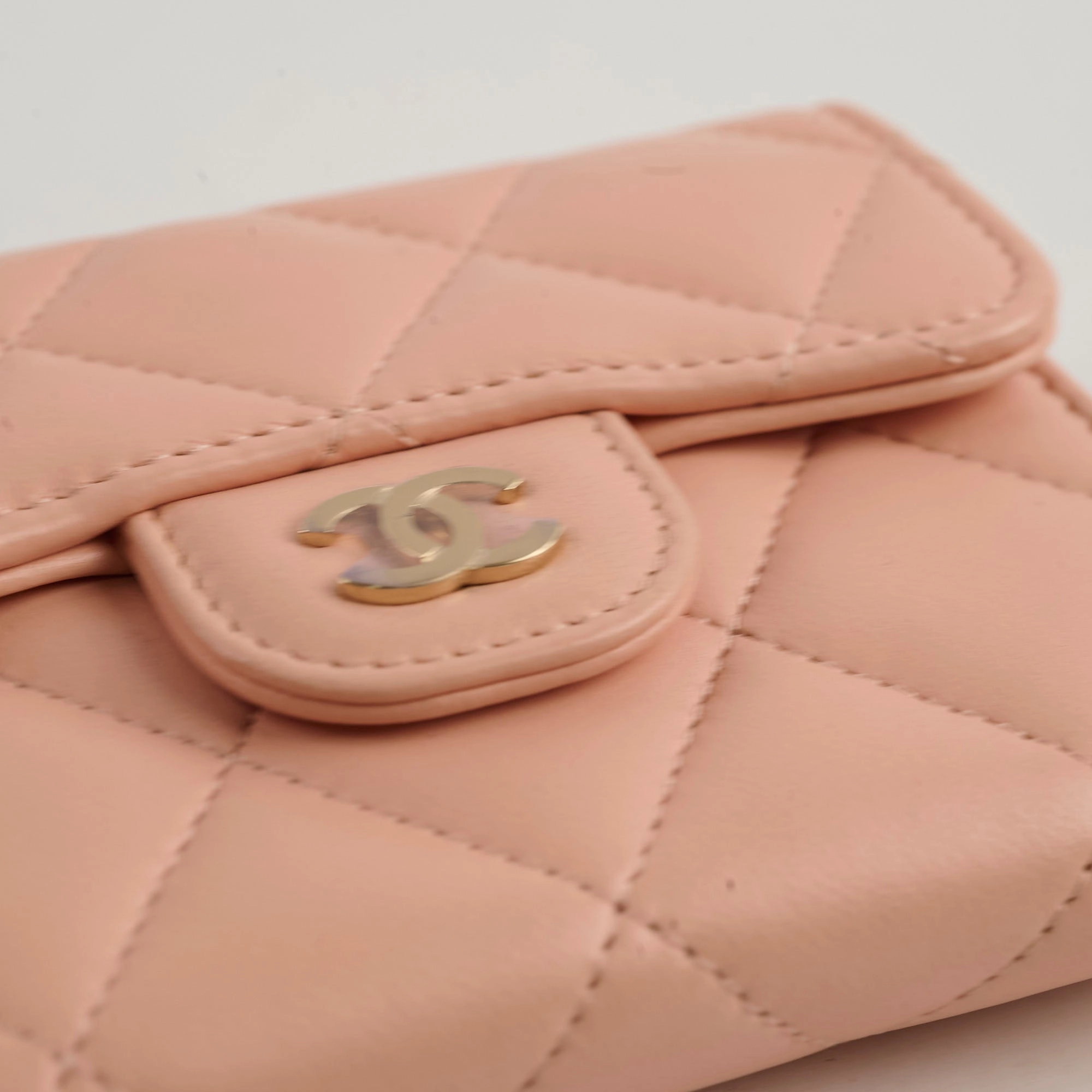 Chanel Card Holder On Chain Nude 31 Series