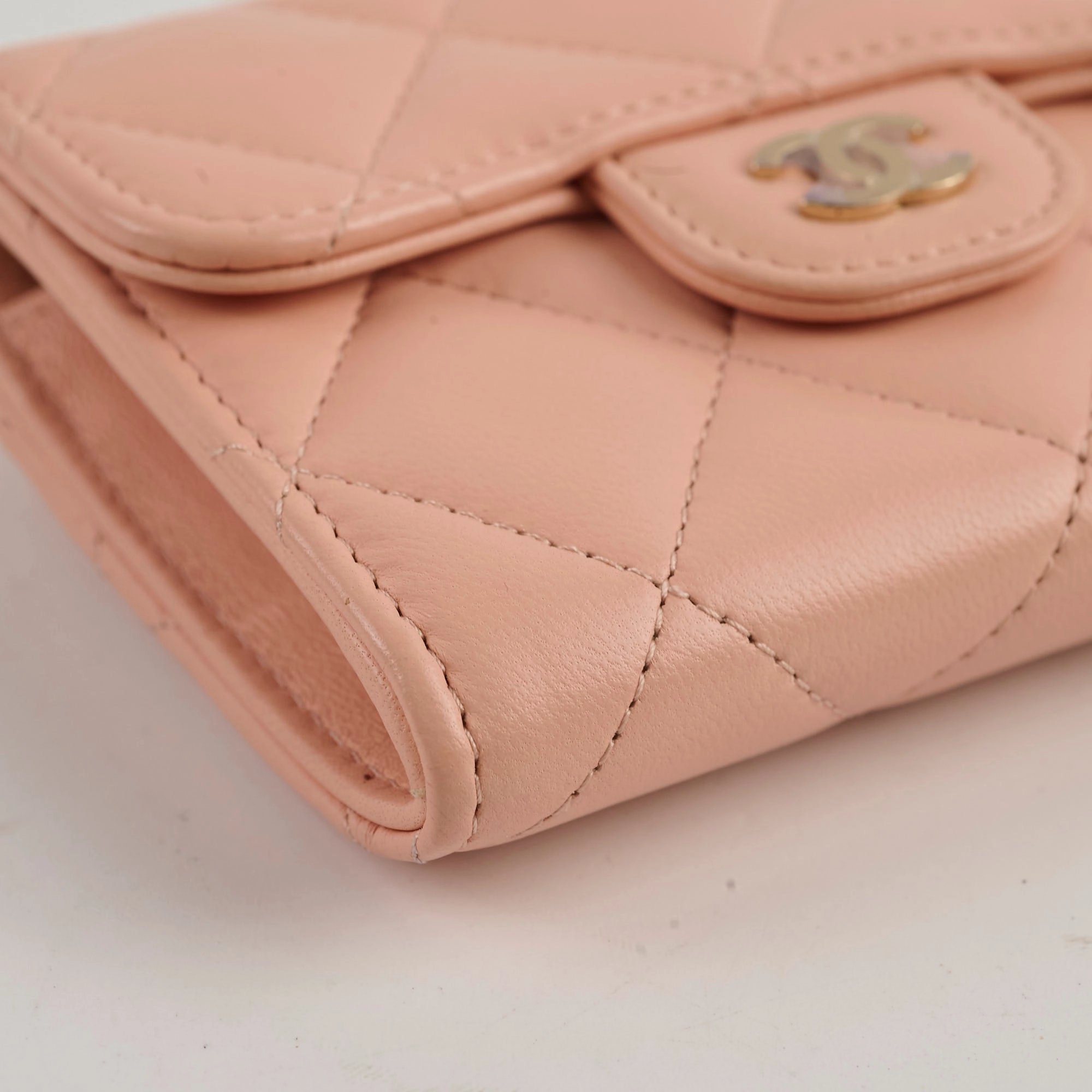 Chanel Card Holder On Chain Nude 31 Series