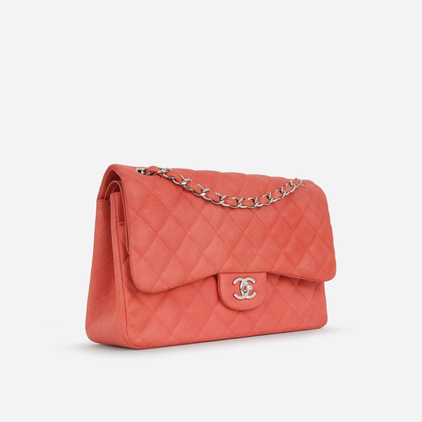 Chanel Chanel - Classic Flap Bag - Jumbo - Coral Caviar SHW - 2013/14 - Pre-loved