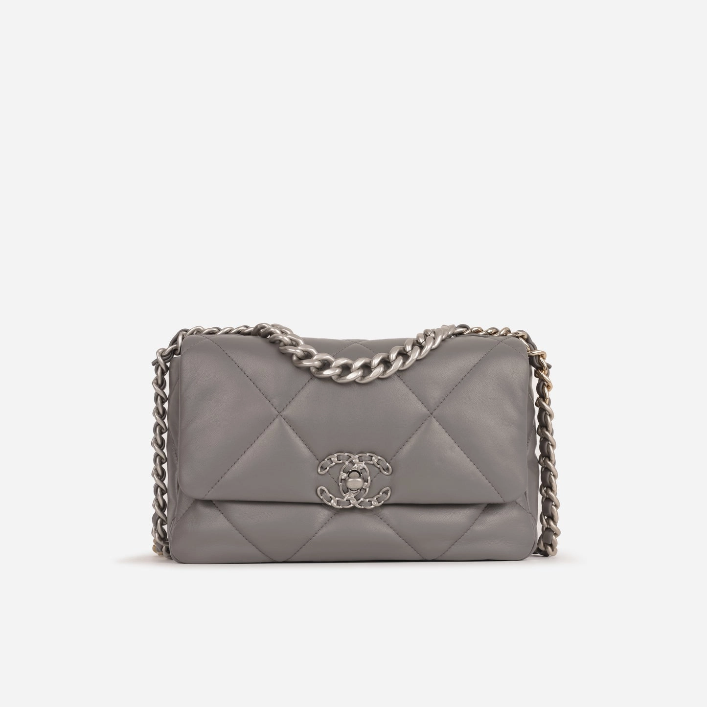 Chanel Chanel - Small 19 Flap Bag - Grey Lambskin MHW - Unused