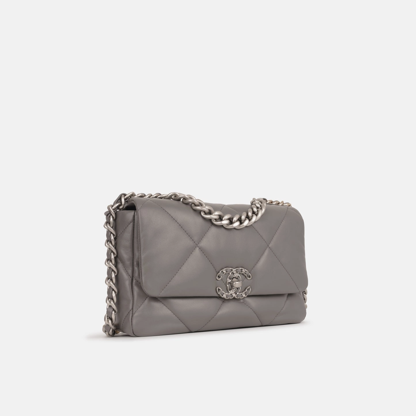 Chanel Chanel - Small 19 Flap Bag - Grey Lambskin MHW - Unused