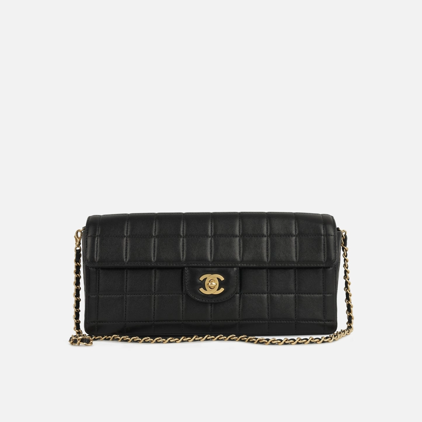 Chanel Chanel - Vintage East-West Chocolate Bar - Black Lambskin CGHW - Pre-Loved