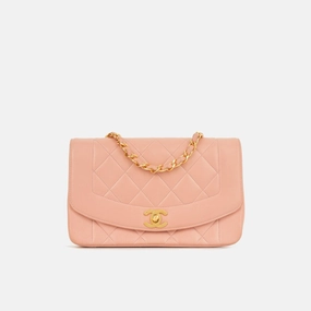 Chanel Chanel - Vintage Small Diana Flap - Light Pink Lambskin GHW