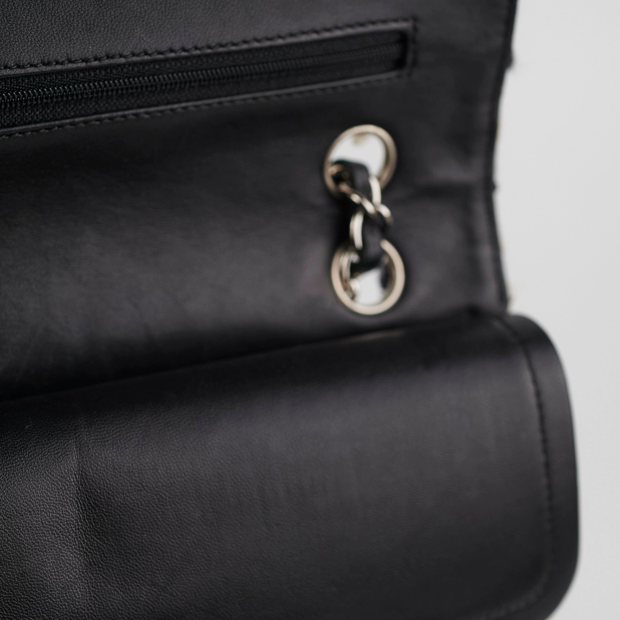 Chanel Classic Flap M/L Tweed Sequin Black
