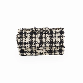 Chanel Classic Flap M/L Tweed Sequin Black